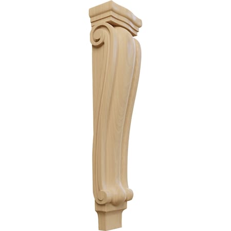 Ekena Millwork 6 3/4"W x 4 1/4"D x 27 1/2"H Extra Large Traditional Pilaster Corbel, Cherry CORW07X04X27PTCH